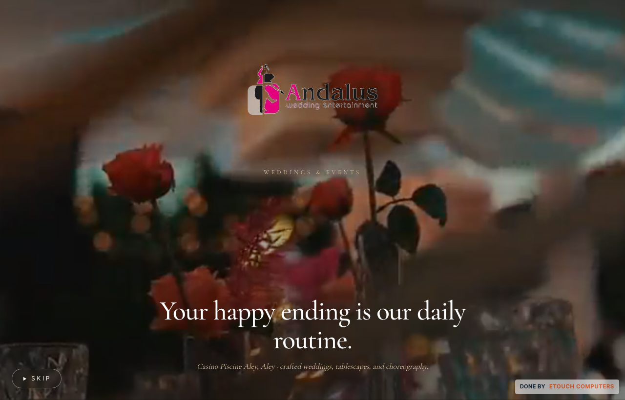 Al Andalus Group wedding venue site hero